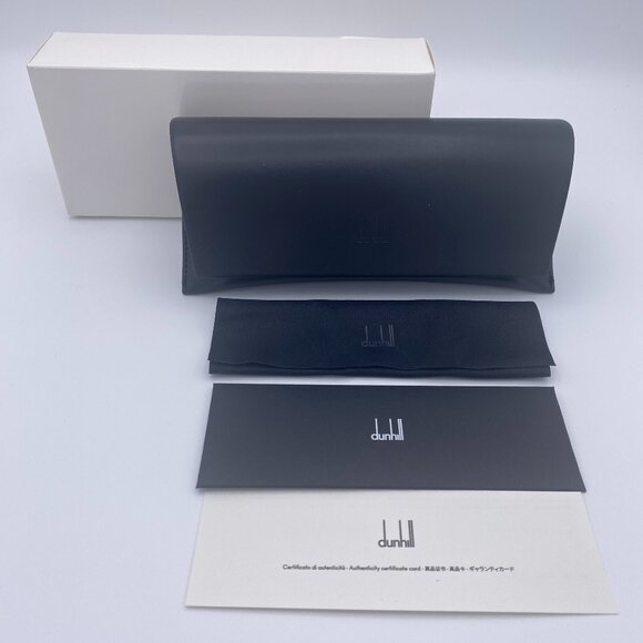 Dunhill Leather Black Sunglasses Case Set - NEW